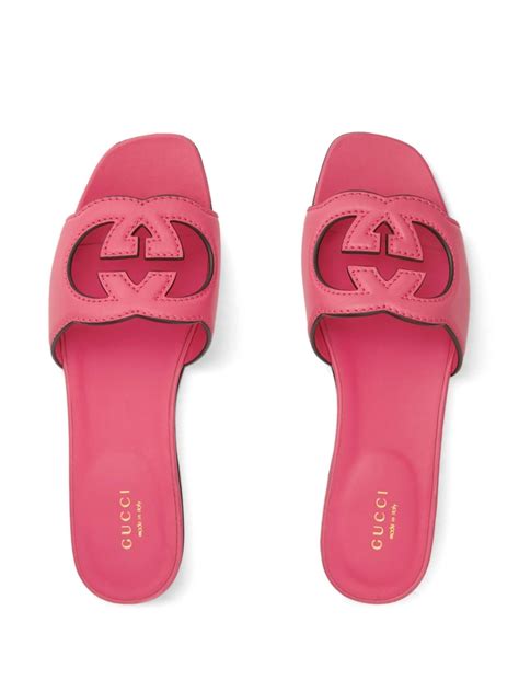 yellow gucci slides women's|women's slide with interlocking g.